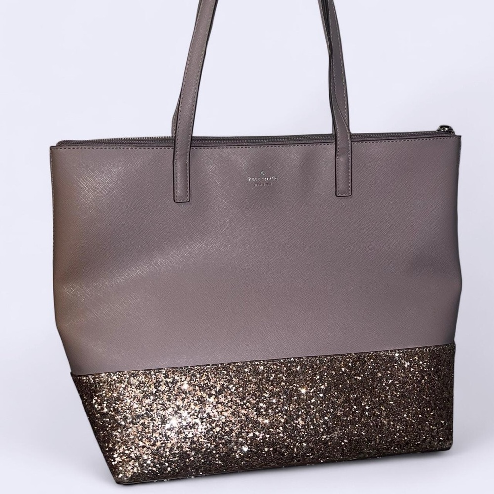 Kate Spade Gray and Glitter Tote